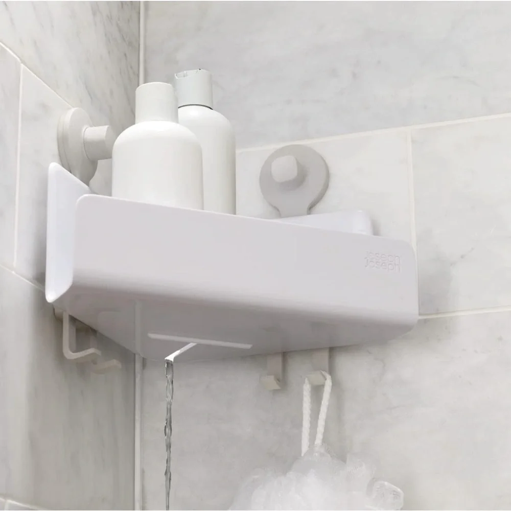 Joseph Joseph l EasyStore Self-Draining Storage Hooks Corner Shelf Shower Caddy